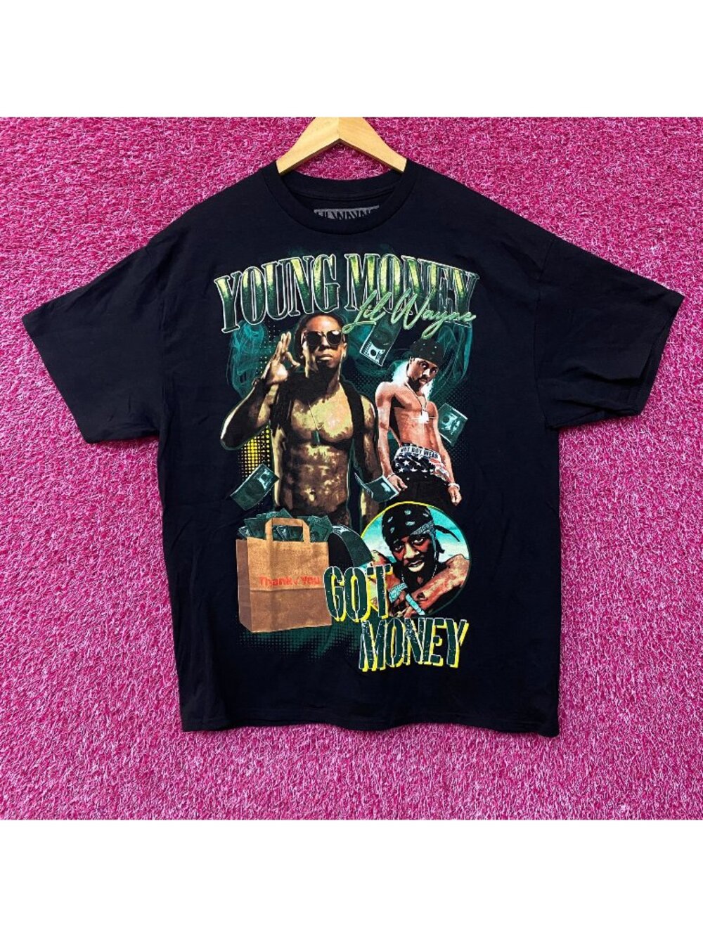 Lil Wayne Young Money Got Money Themed T-Shirt XL